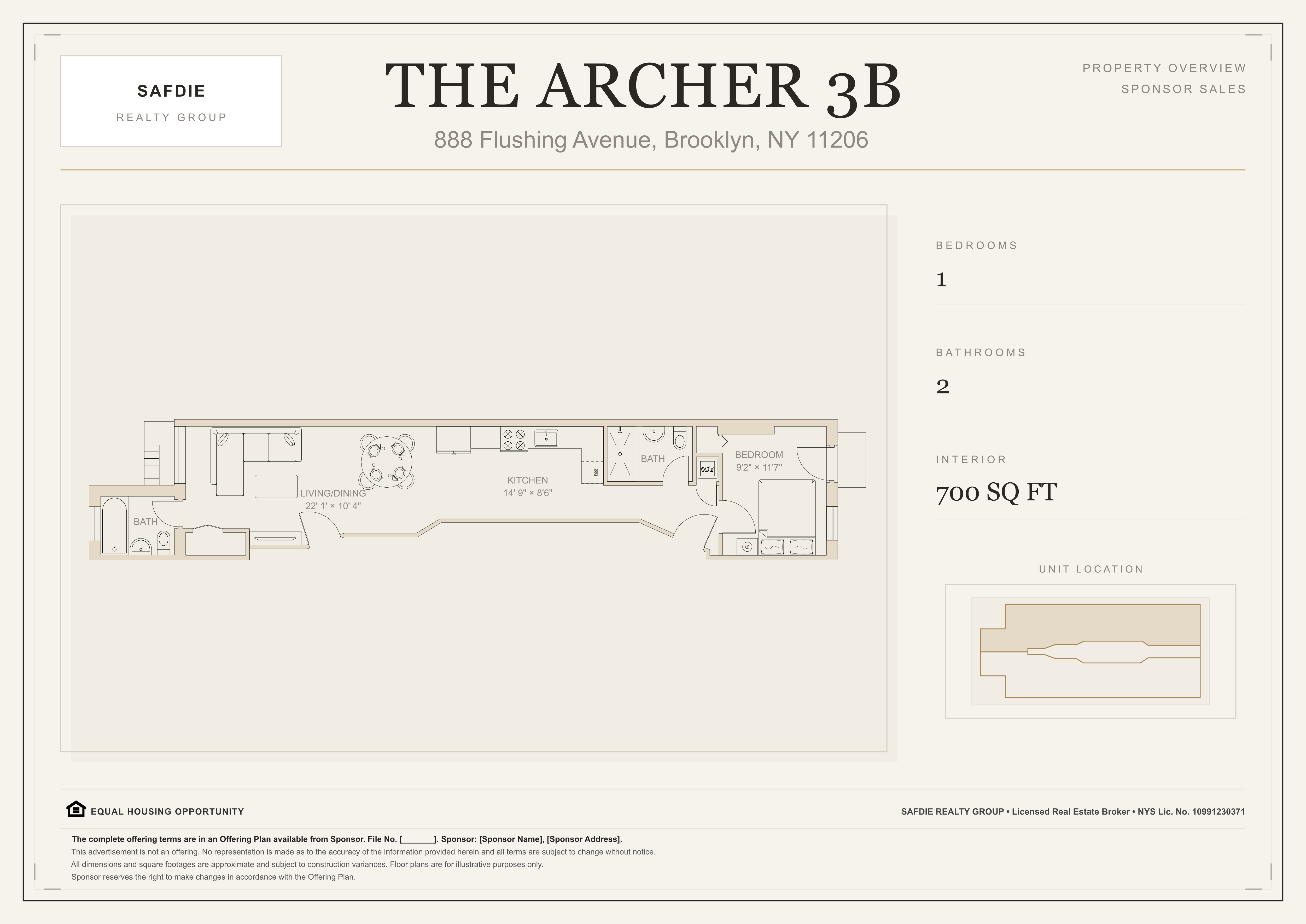 Unit 3B floor plan
